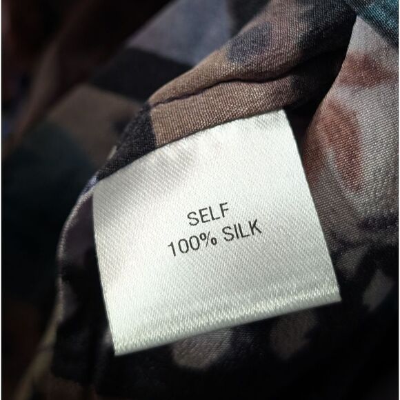 Tucker NYC Classic Blouse Vintage Patchwork Crepe de Chine Silk Top Retro NWOT - Picture 7 of 8